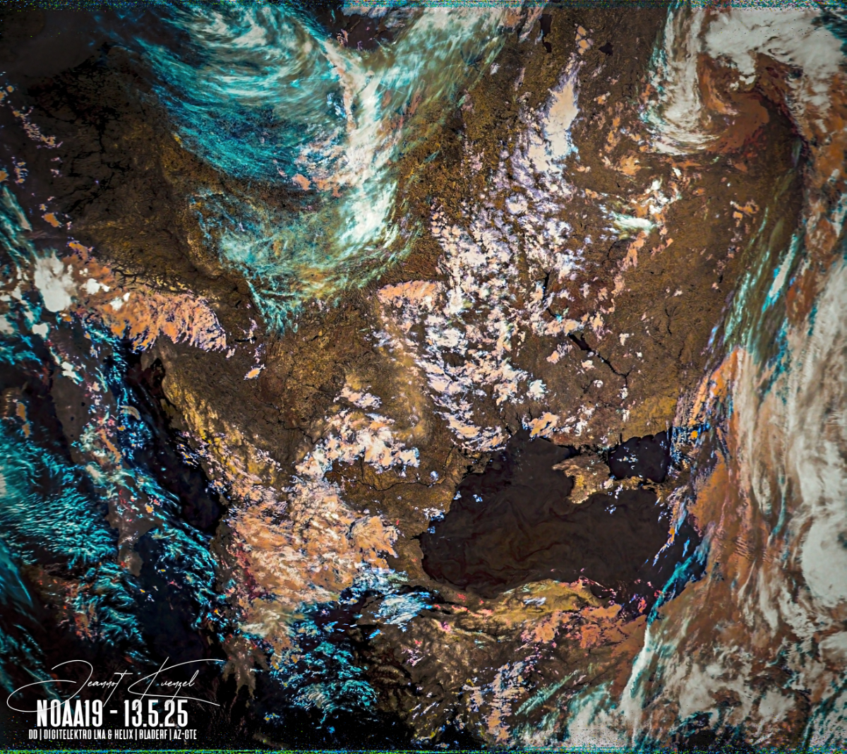 5.25 Noaa19 avhrr 3 AVHRR 3b45 IR False Color